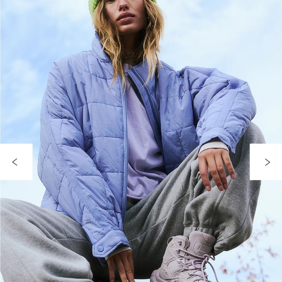 Free People Pippa Packable Puffer Jacket NWT - Cerulean Blue size XS - Picture 2 of 12